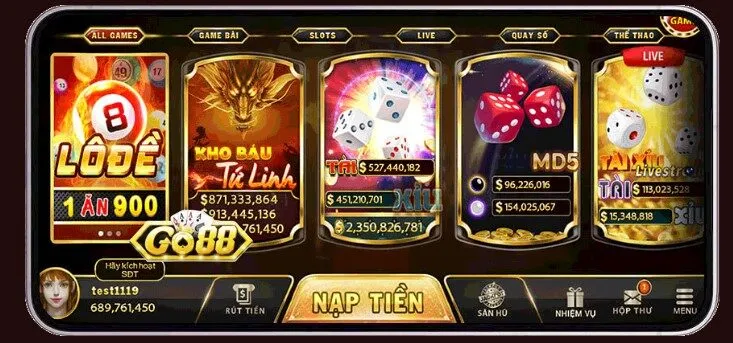 Kho game của Go88 được đánh giá rất cao